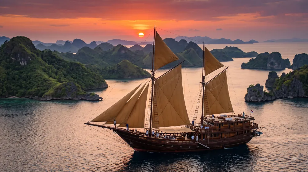 Phinisi Boat Sailing